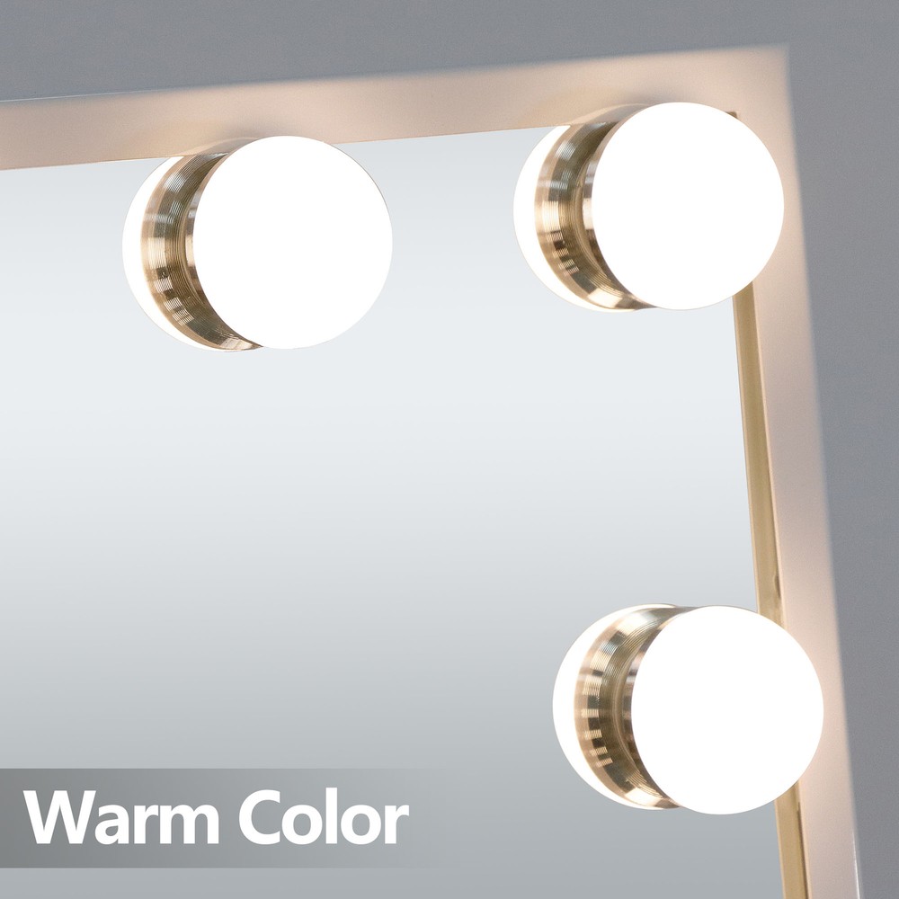 Lighted Cosmetic Vanity Mirror Hollywood Style Makeup w/Dimmable Touch Control