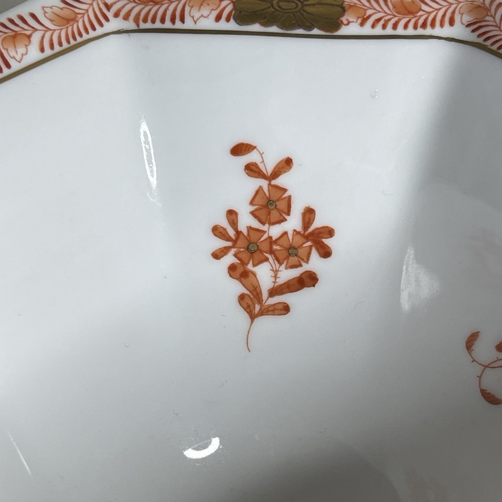 Herend Bouquet Rust 7049 Octagonal 5 1/2" Bowl: MINT