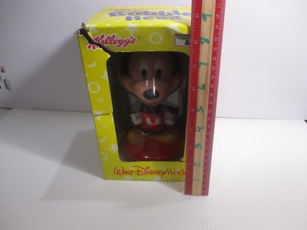 Walt Disney World Mickey Mouse Bobblehead -Kellogg's In Box