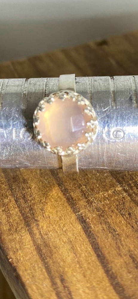 Sterling Silver .925 Pink Quartz Ring Size 5.5