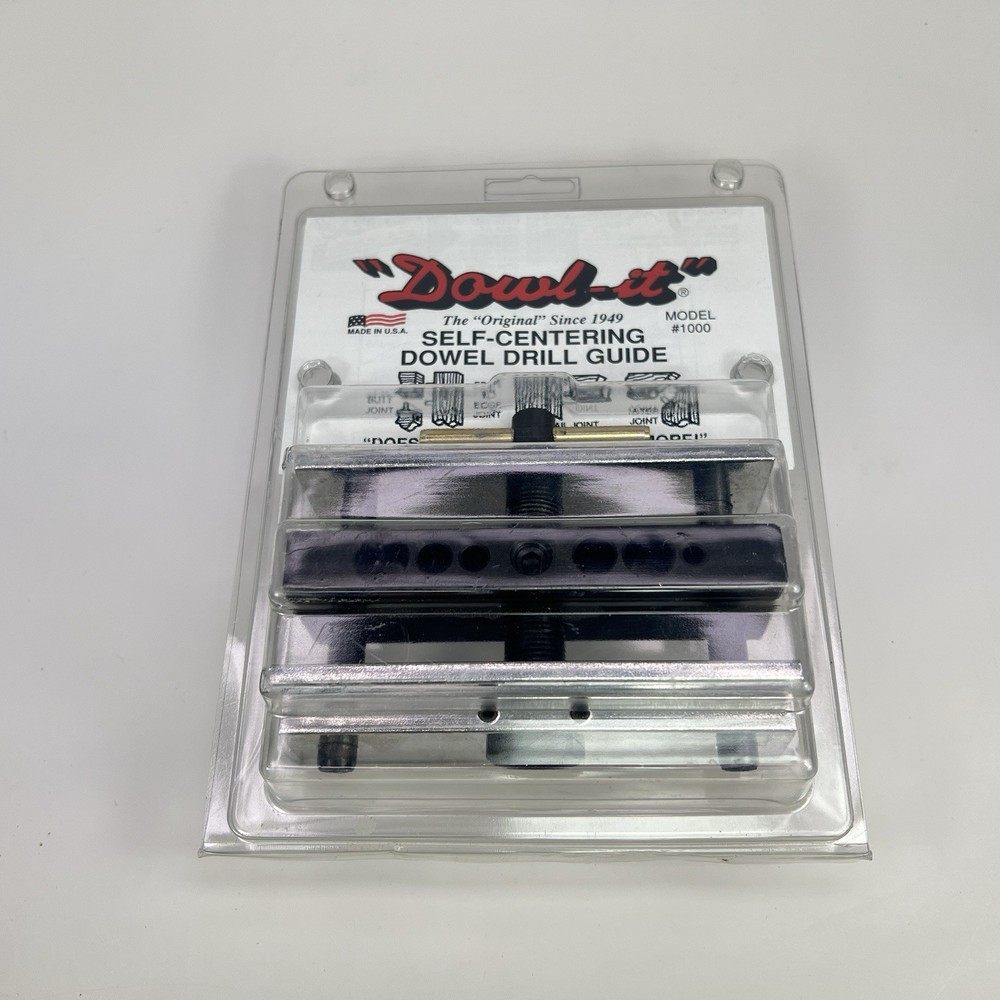 Dowl-it Self Centering Dowel Pin Drill Guide Vise Tool model 1000 U.S.A.