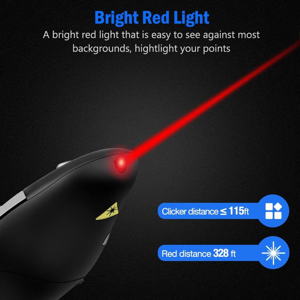 Presentation Remote Clicker, Wireless Presenter for Powerpoint Presentation Remo