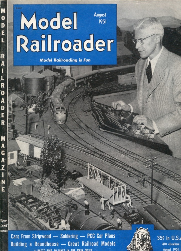 model Railroader magazine August 1951 Excellent Plus Condition