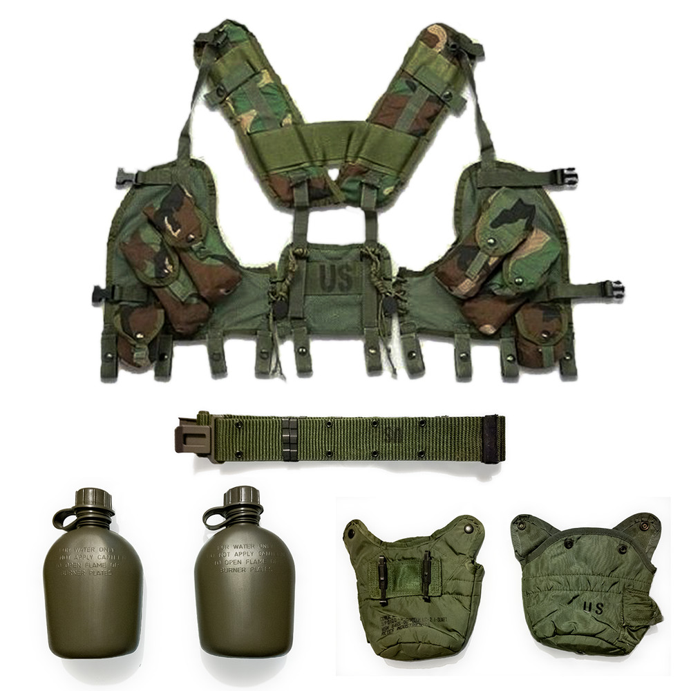 USGI Enhanced Tactical Load Bearing Vest Complete Kit BDU