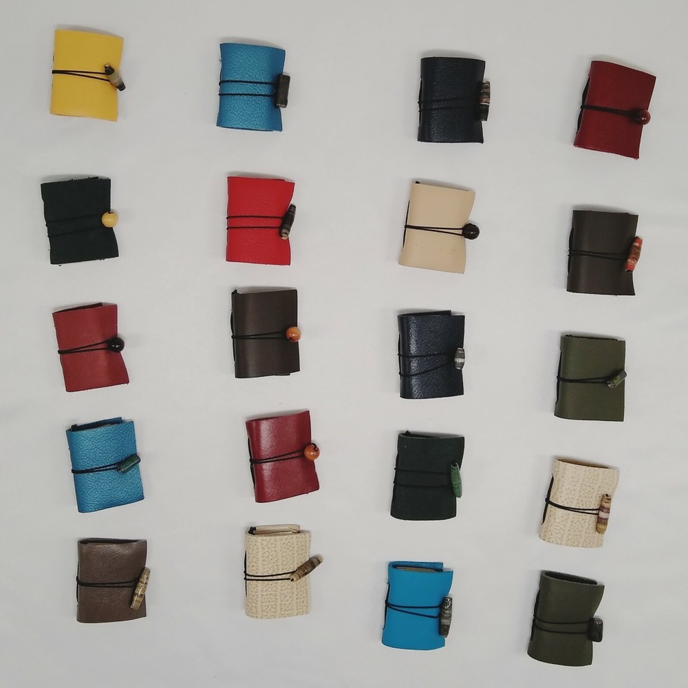 Miniature Leather Journal, Small Softcover Notebook, Tiny Handmade Diary