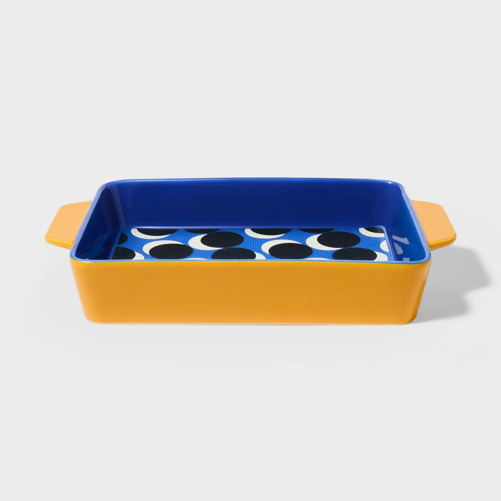 2pc Stoneware Rectangle Baking Dish with Removable Silicone Mat - Tabitha Brown: