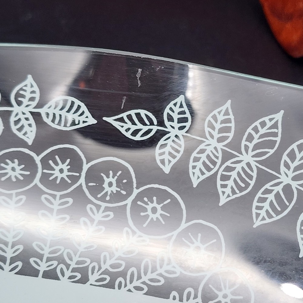 Vintage 1984 Lefton Glass Serving Platter by Simone Devoche 14"