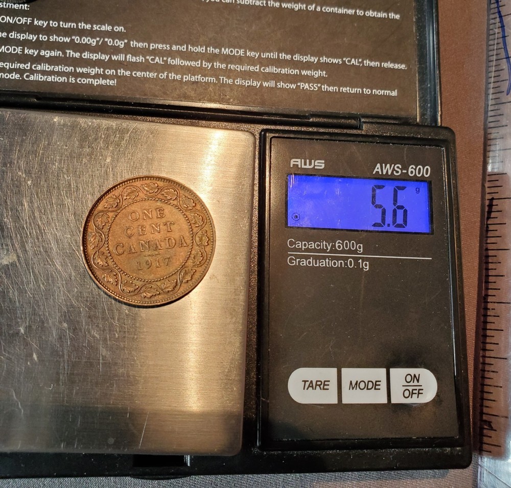 1917 Canada Large Cent UNC Toned