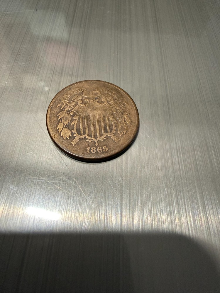 1865 Two Cent Piece Circulated Condition