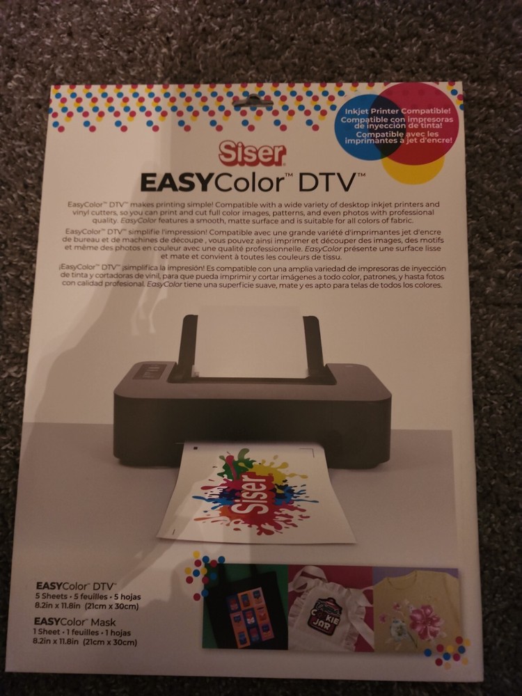 Siser EasyColor DTV (5 Sheets) & EasyColor Mask (5 Sheets)