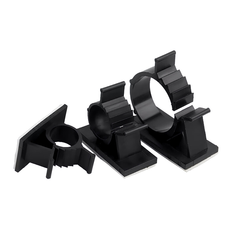 100Pcs Self Adhesive Cable Clips Mount Adjustable Wire Conduit Pads Clamp Holder
