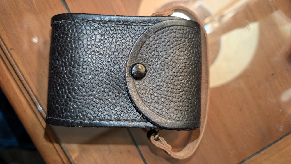 Black opera glasses. Black binoculars. Soviet opera. Binoculars. Leather case