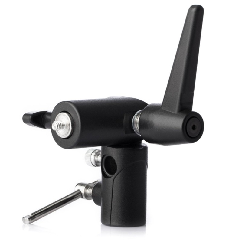 H-Shape Metal Holder Flash Bracket Adapter Adjustable Light Stand Mount Tripod