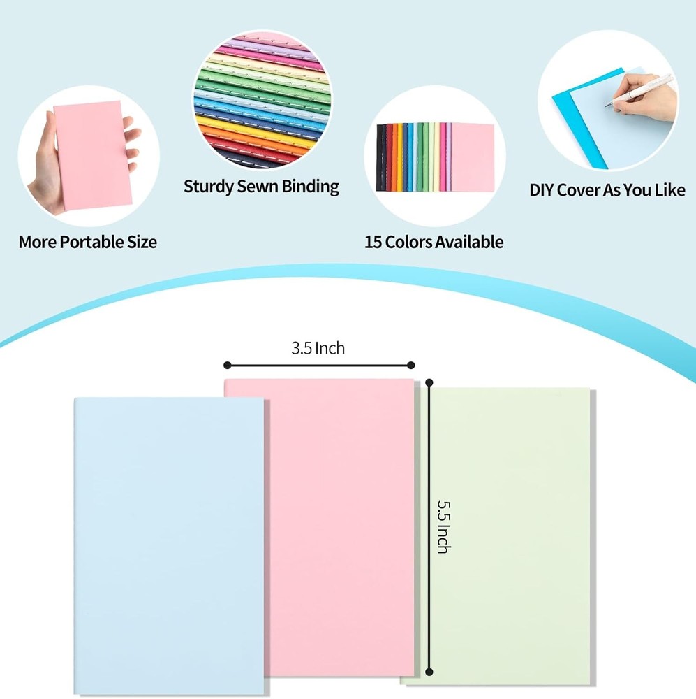 Mini Poet Colorful Blank Notebook Bulk, Journals Bulk, Small Notebooks,
