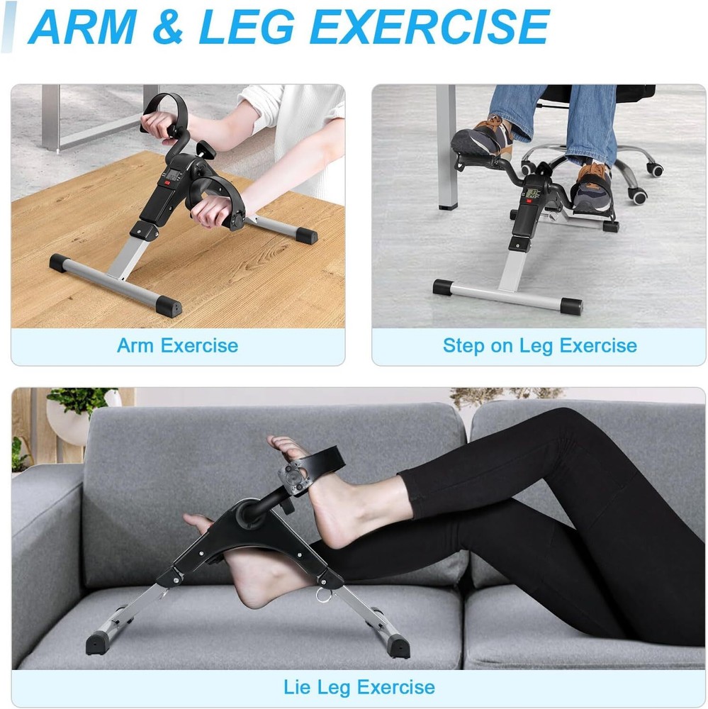 [Preloved] Folding Mini Exercise bike Pedal Exerciser W/LCD Screen Display US