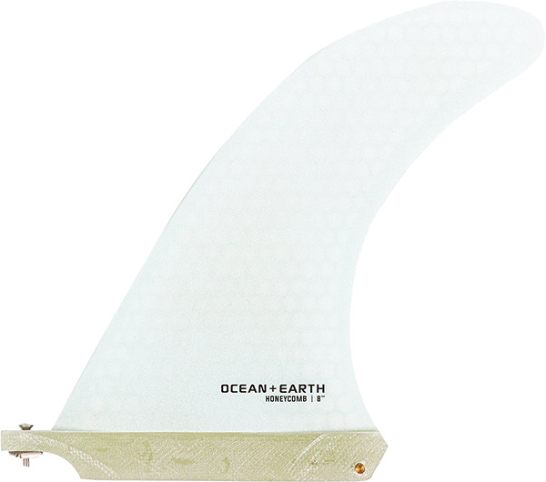 O&E Honeycomb Single Fin 8" White Surfboard FIN