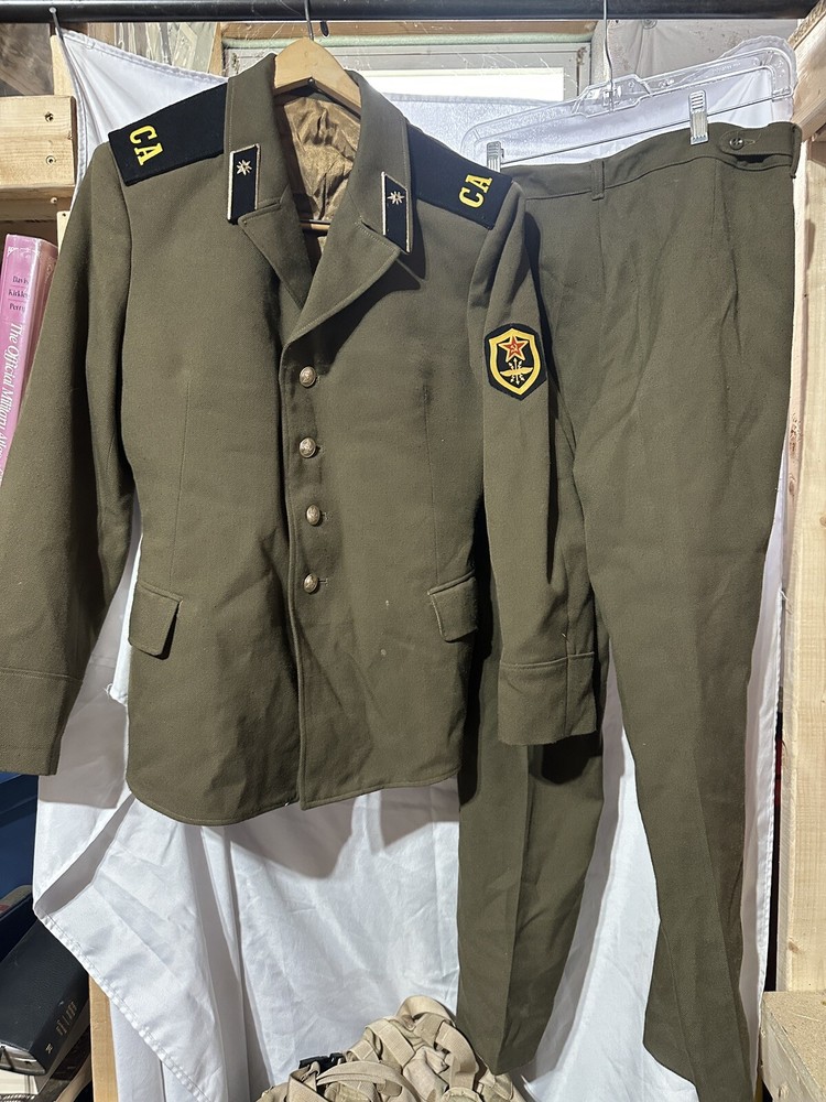 VTG Rare Soviet Army Communications Troops Uniform Jacket and Pants