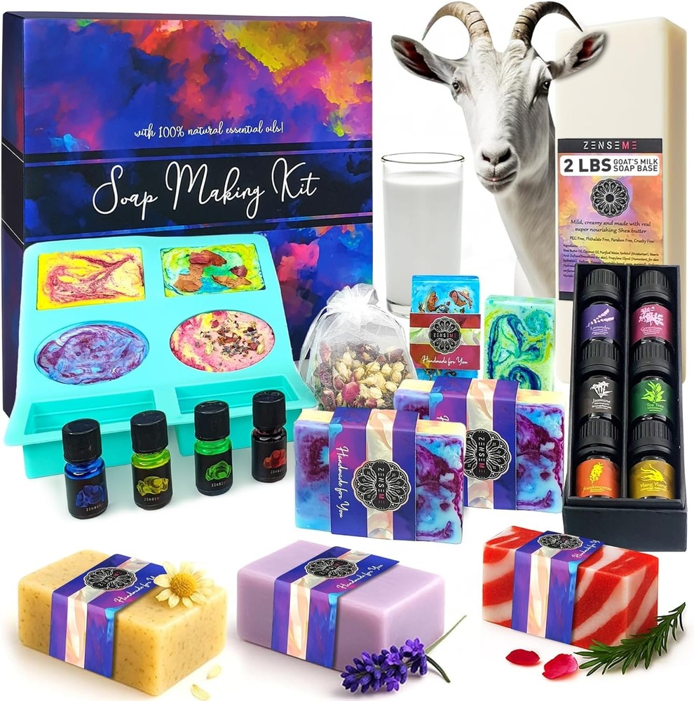 Natural Soap Making Kit with Silicone Mold