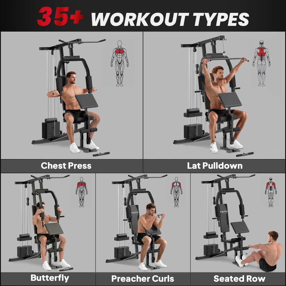 Multifunctional Workout Station for Chest Presses and Pull Up Exercise, 264 lbs