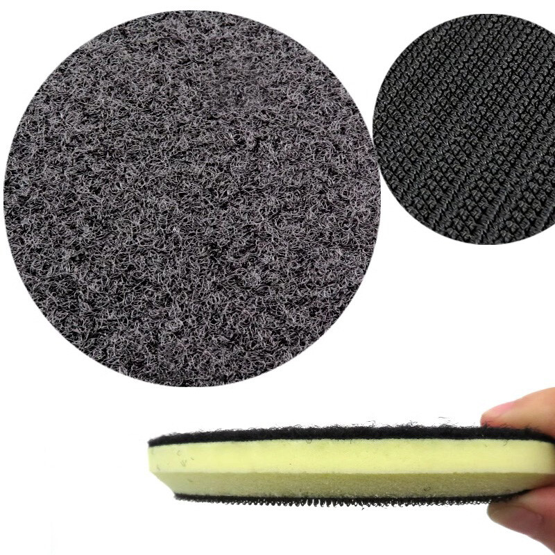 5" PU Foam Chamfering Sponge Interface Pad Hook & Loop Polishing Buffing Backing