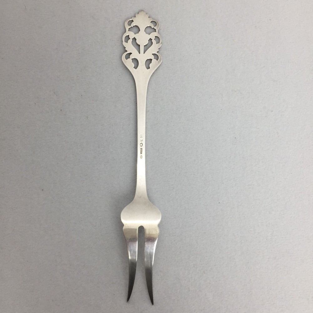 Viking Rose Serving Fork Th Marthinsen 830 Silver Norway