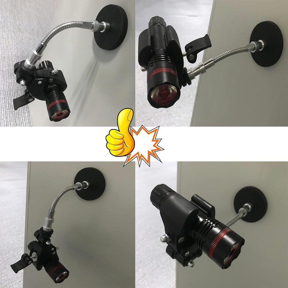 Magnetic Base Mount Flashlight Mounting Brackets Flashlight Holder - Strong Magn
