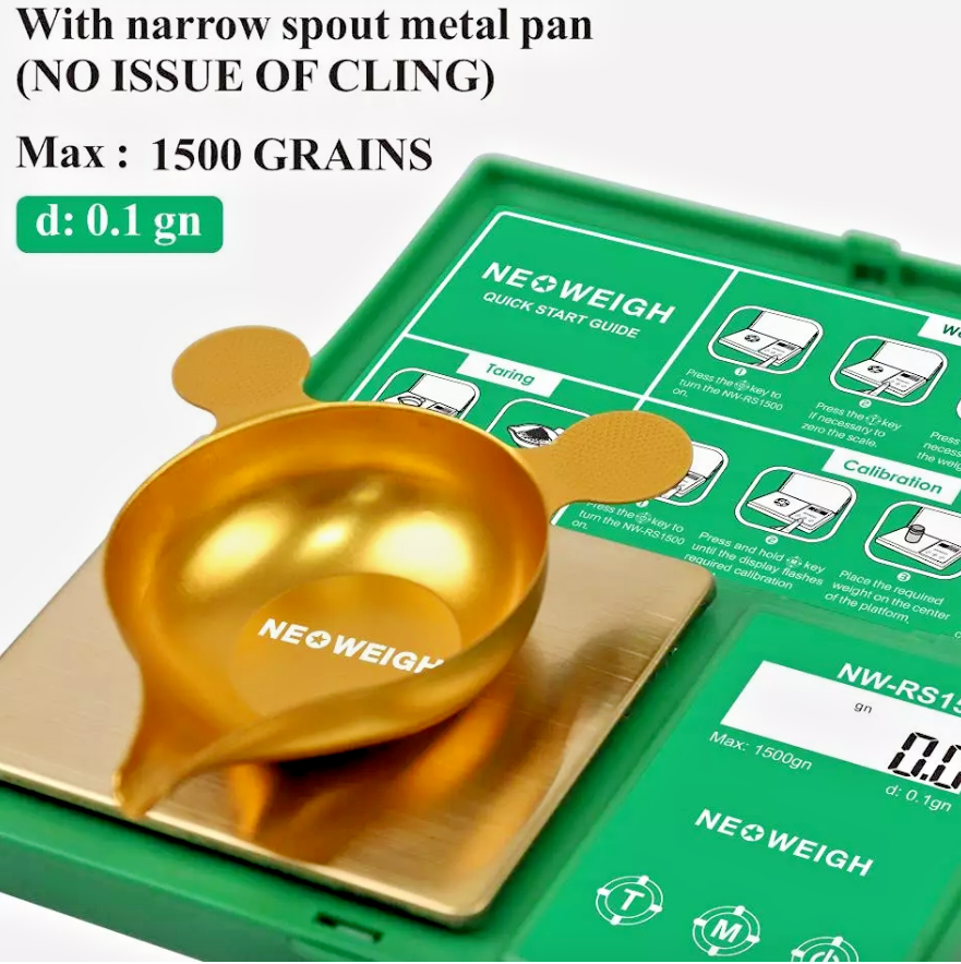 Reloading Scale Powder Scale for Reloading 1500 Grains X 0.1 Grain Digital