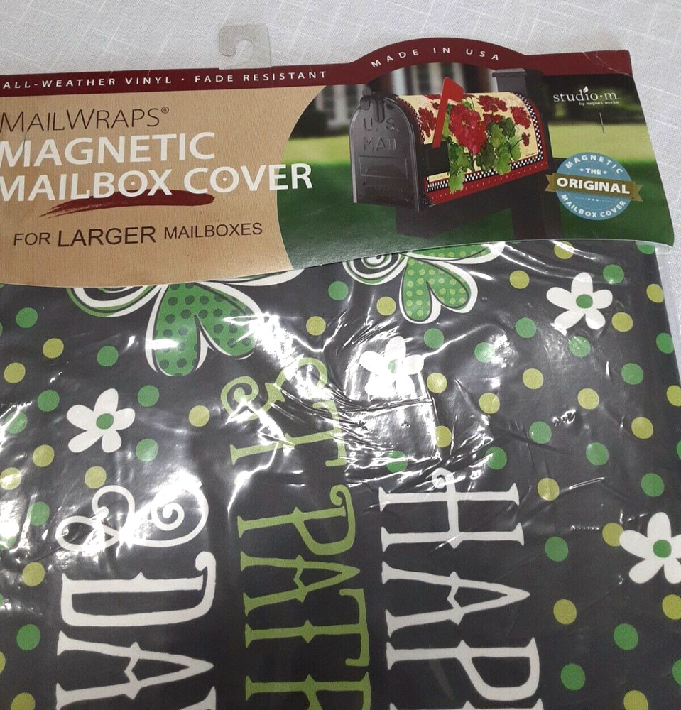 St.Patricks Day MAGNETIC MAILBOX COVER MAIL WRAPS Large NWT
