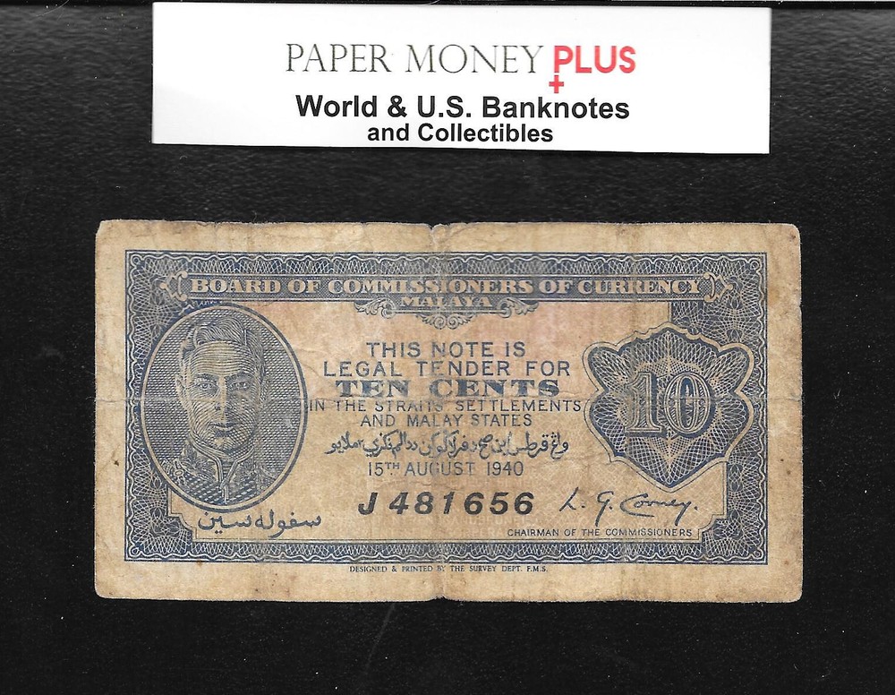 MALAYA  10 Cents 1940