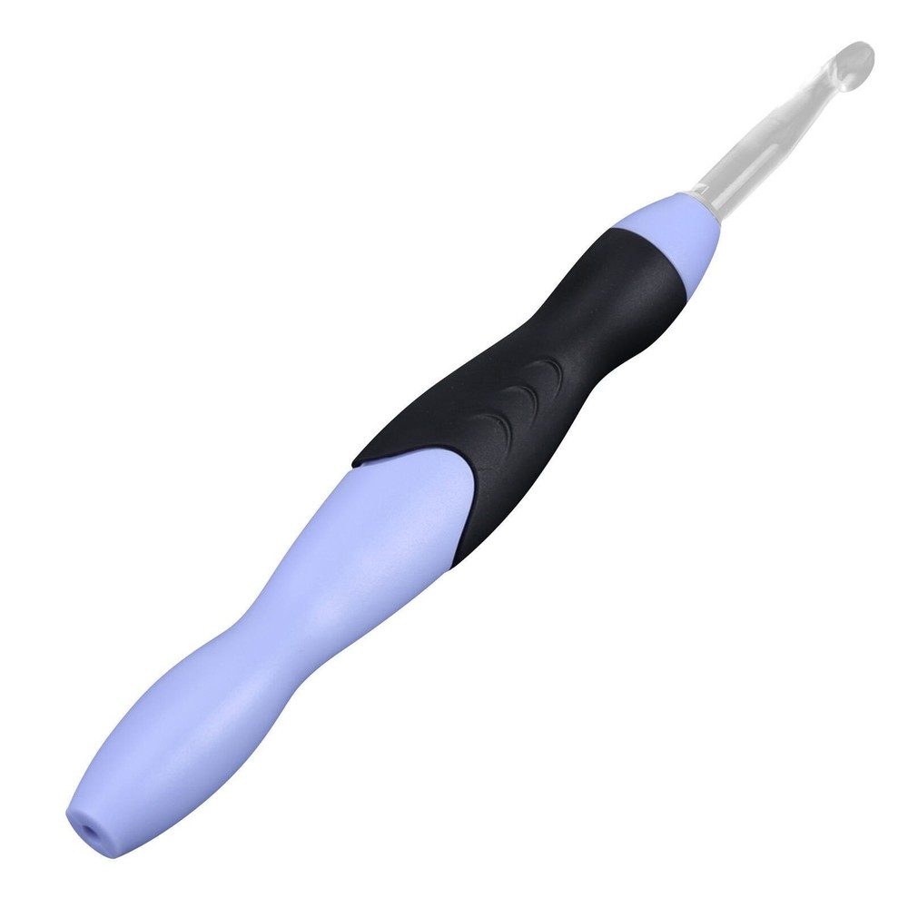 USB Rechargeable LED Light Up Crochet Hook Set Knitting Tool with Replaceable