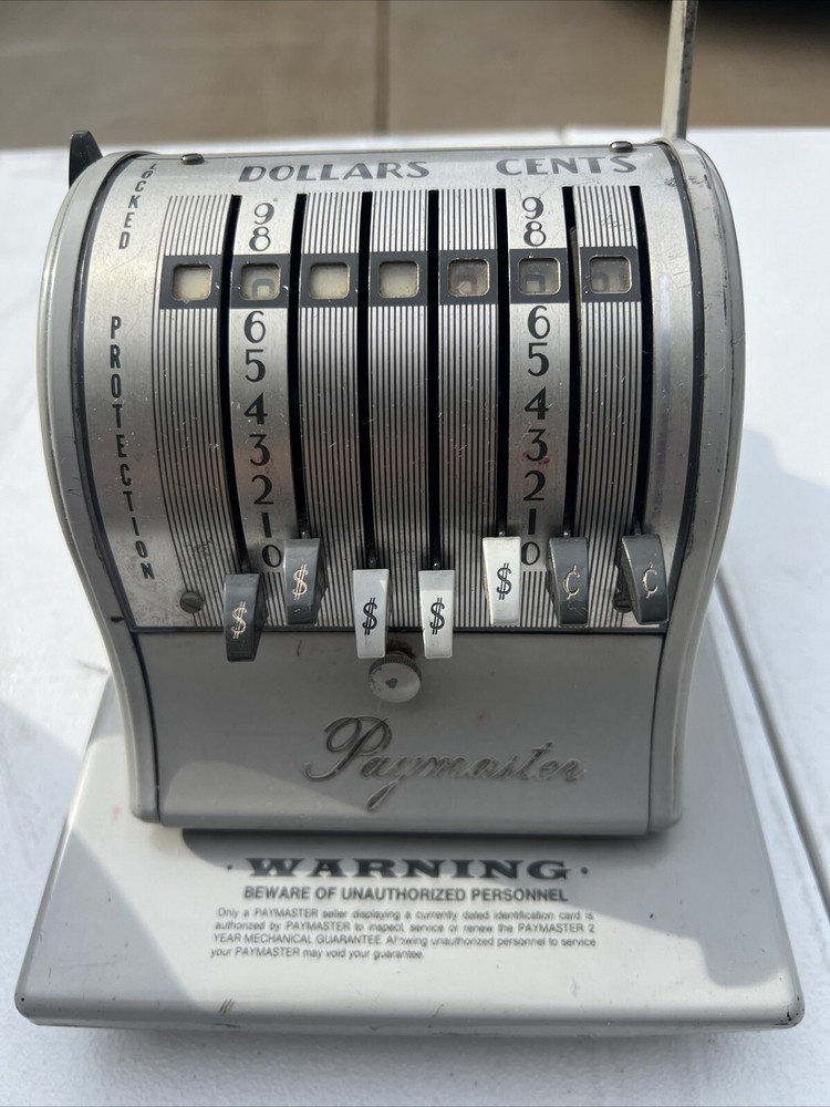 Vintage Paymaster Series S-1000 Check Writer