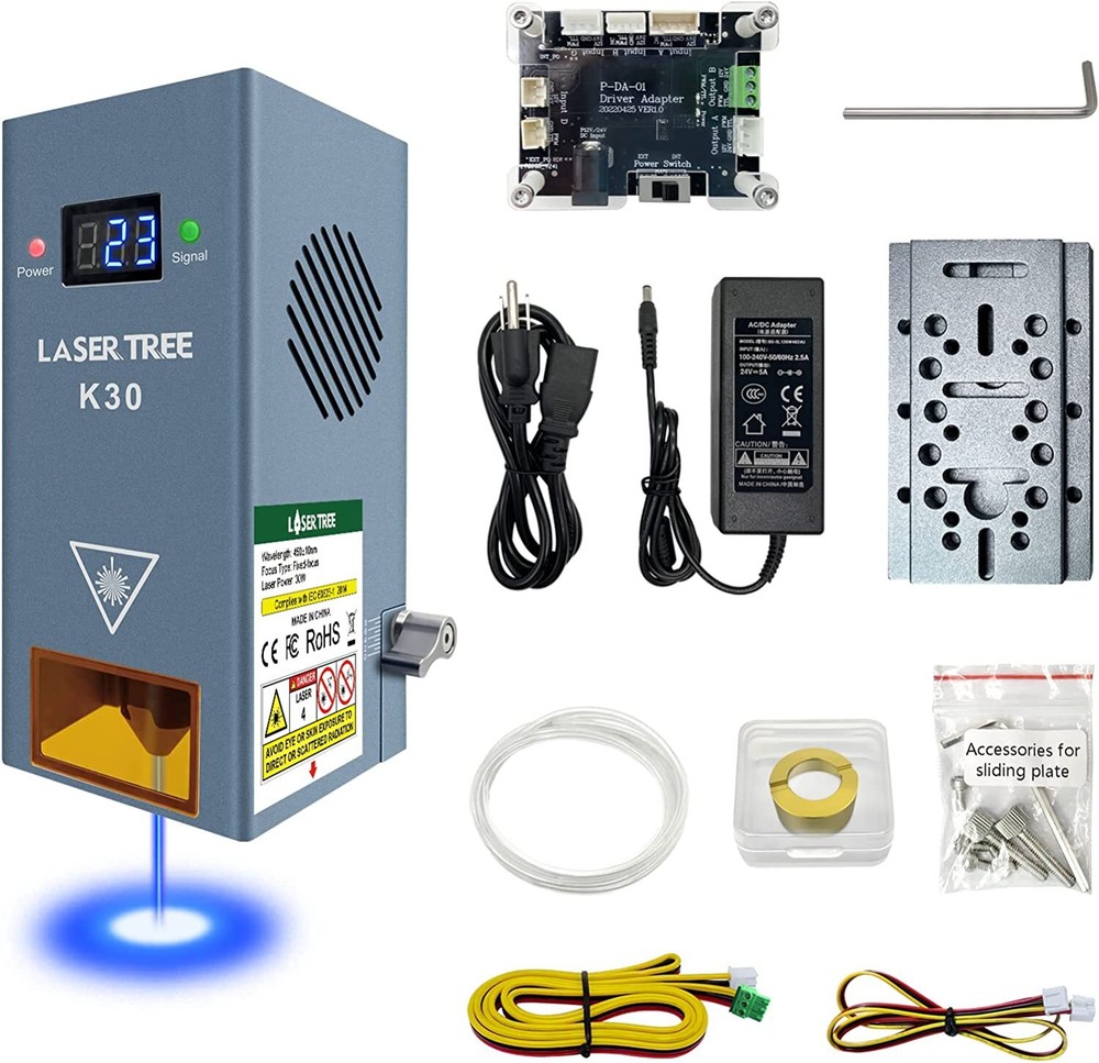 K30 LASER TREE 30W Optical Power Laser Head Cutting Module for Engrave Machine