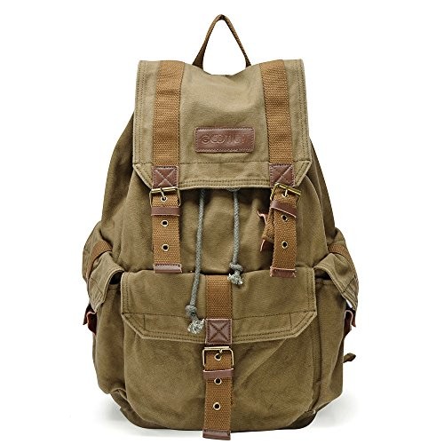 21101AMG Specially High Density Thick Canvas Backpack Large Field Tan L