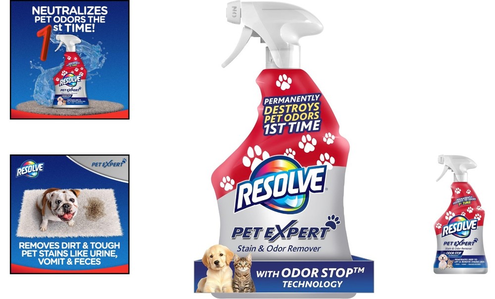 Versatile 22oz Carpet & Upholstery Cleaner - Antibacterial Pet Stain Solution