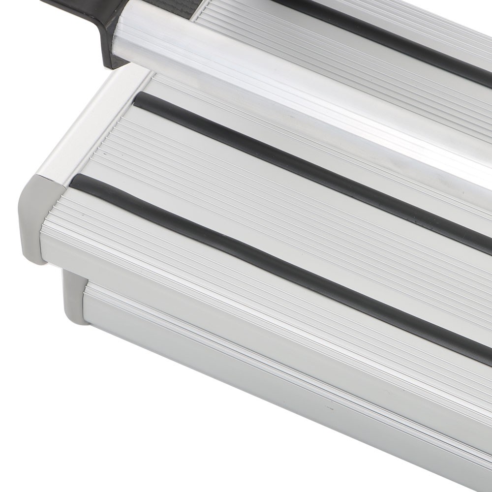 2 Steps Aluminium Manual Pull Out Retractable RV Camper Platform Steps Stair New