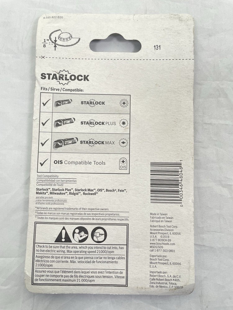 Bosch OSL312DG Starlock Oscillating Multi Tool Diamond Grit Grout Blade, 3-1/2"