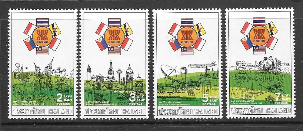 Thailand Stamp , 1992 , sc # 1484-87 (4) , MNH /  thd - 276