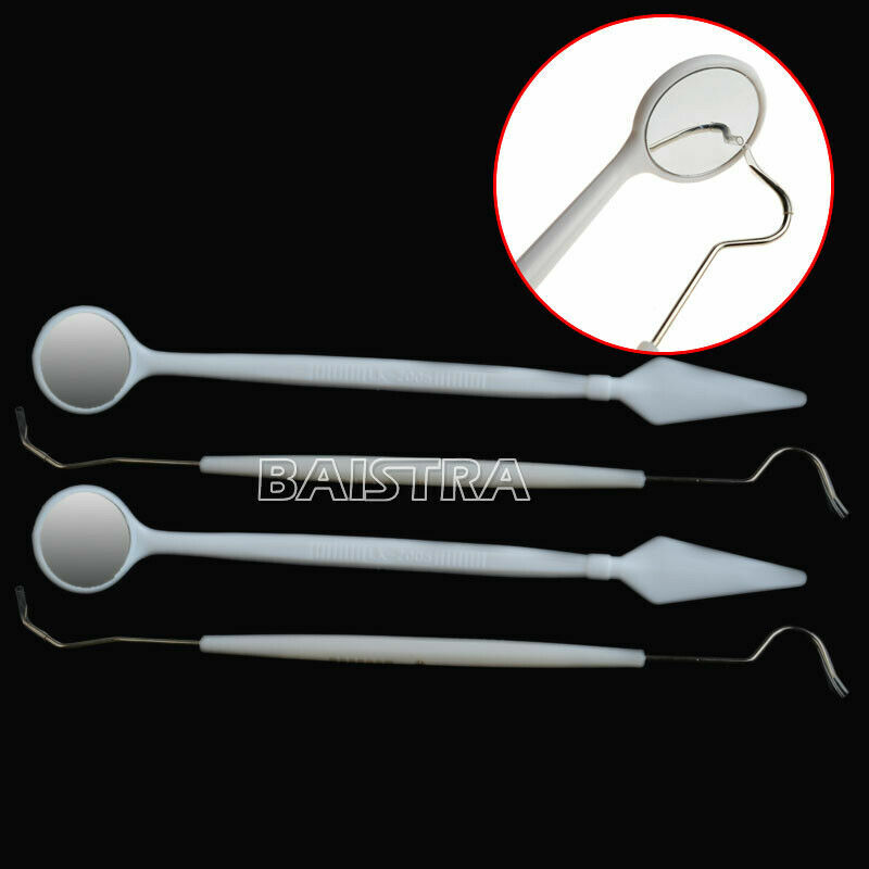 10 Packs Dental Oral Examation Instruments Mirror & Explorer Probe 2pcs/Kit