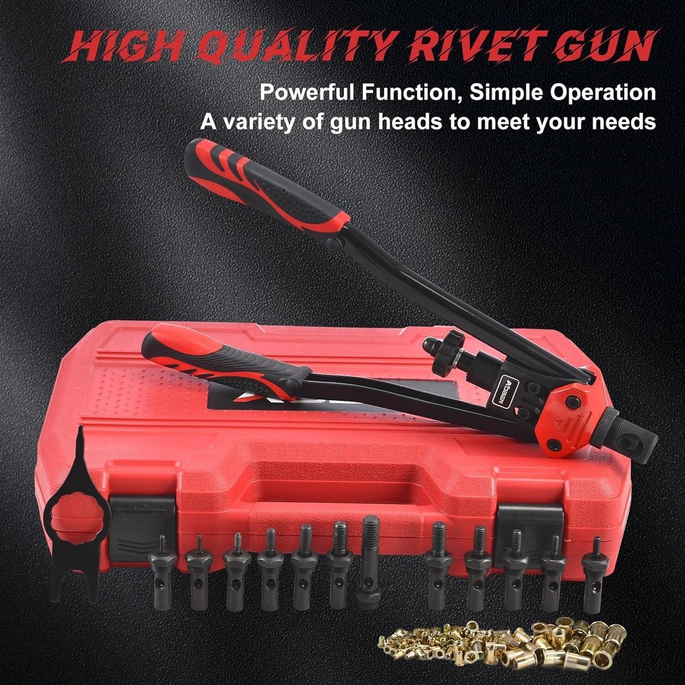 145Pcs Rivnuts 16" Rivet Nut Tool, Professional Hand Rivet Nut Setter Kit