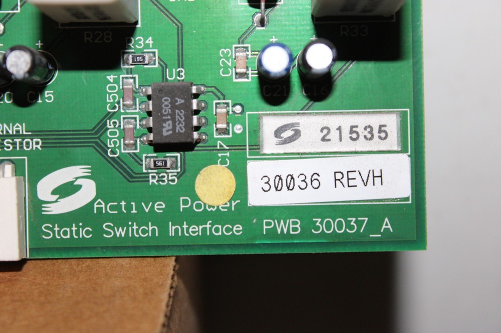 ACTIVE POWER STATIC SWITCH INTERFACE 30037_A 30036 REV. H **WARRANTY**
