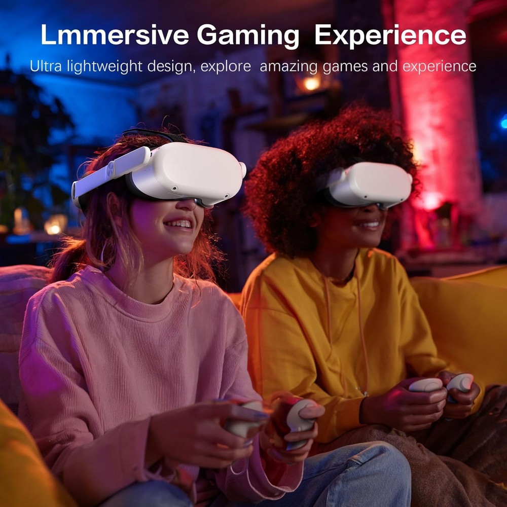 VR Head Strap for Meta Quest 2 Adjustable Comfort Band Foldable Support Strap