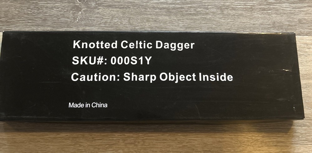 Knotted Celtic Dagger New In Box