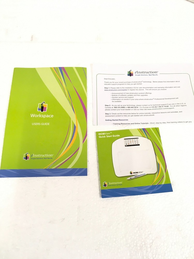 EInstruction MobiView MWB600 Interactive Tablet Charge Dock, Stylus, Dongle