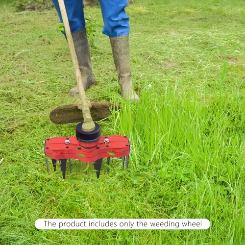 4-Tooth Multi-Function Weeding Wheel Weeding Attachment Wheel Grass Remover Tool