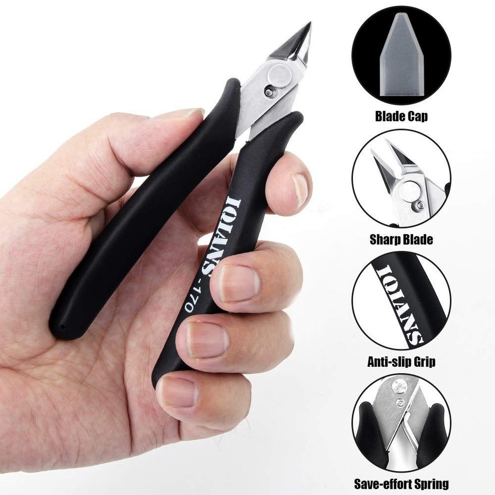 170 Wire Cutters Cable Cutters, Lightweight Precision Electronic Flush Cutter...