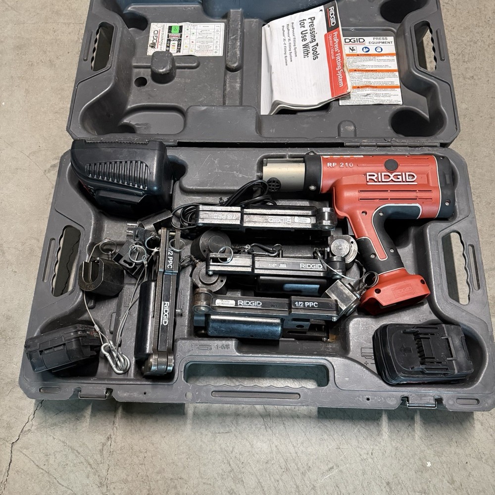 Ridgid compact RP 210 press frame w/ Dies Used