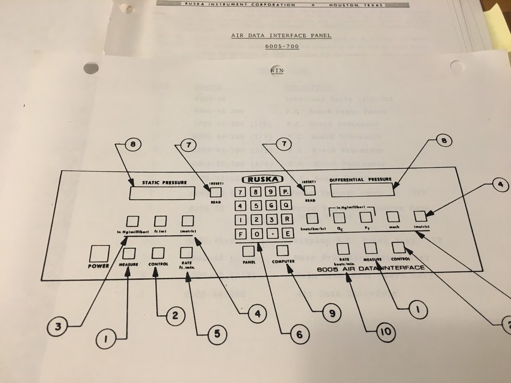 Ruska AirData 6005-700, 6005-760 with GPIB Adapter Instructions.
