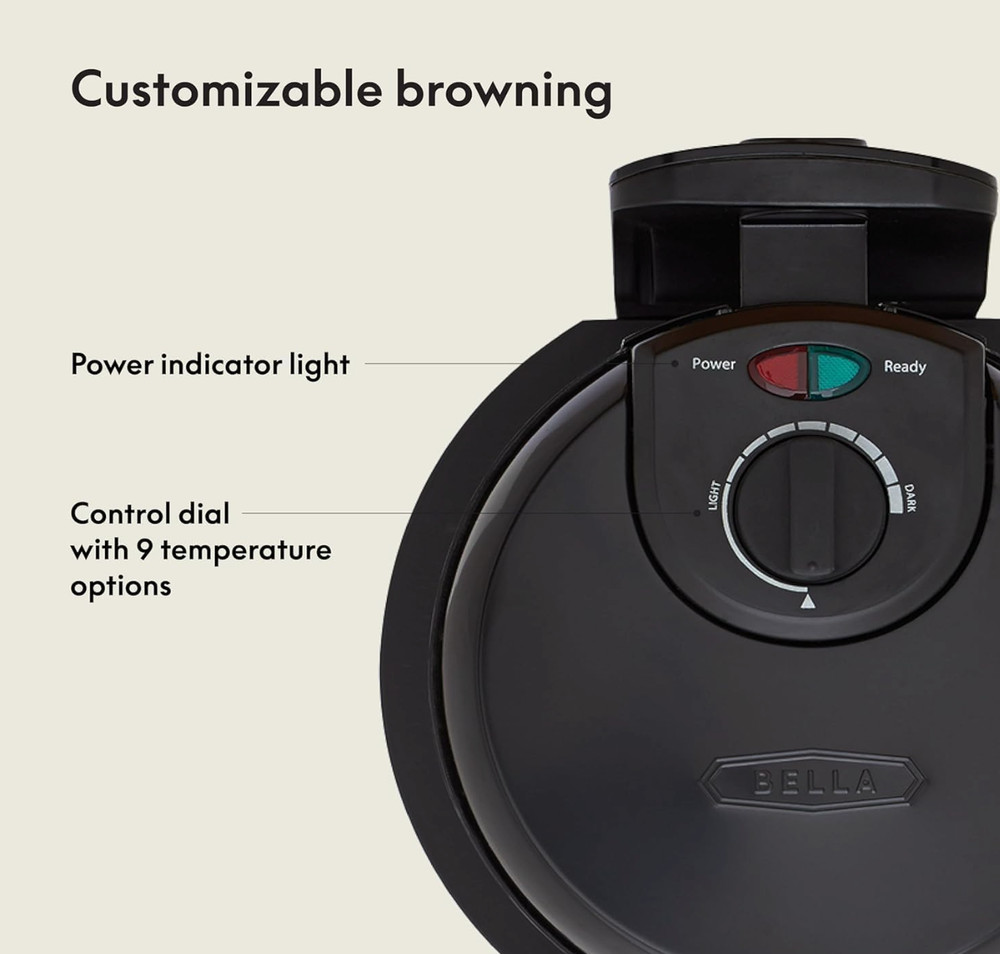 Bella 13991 Rotating Waffle Maker - Black