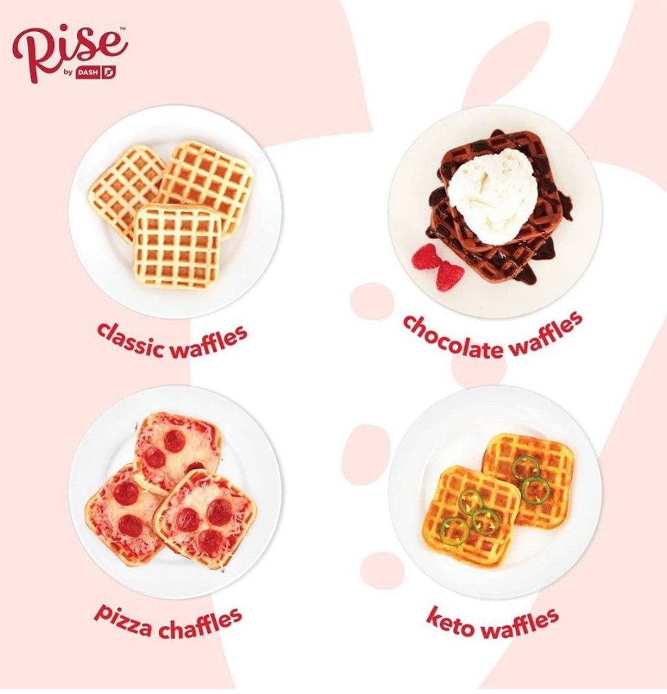 Dash Rise Mini Waffle Maker Red 4" Circular Cooking Surface Standard Type