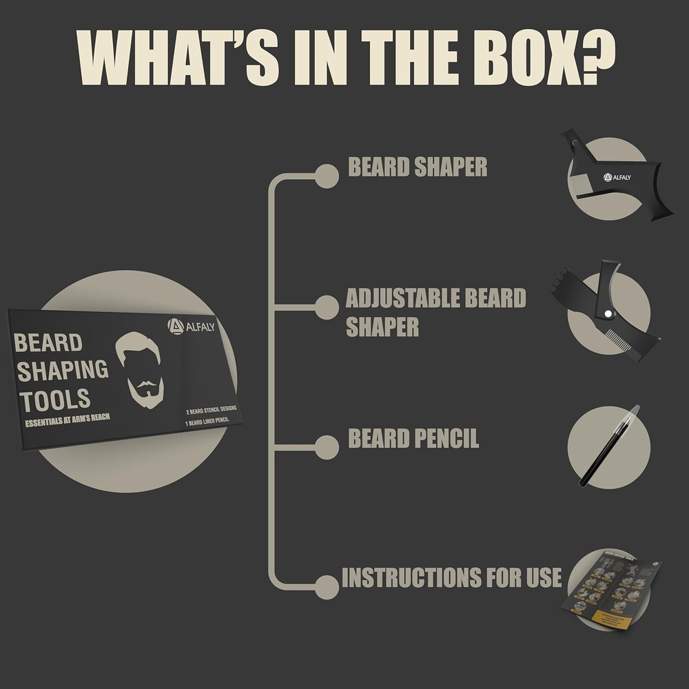 Beard Shaper Kit - Premium Lineup and Guide Tool for Precise Small